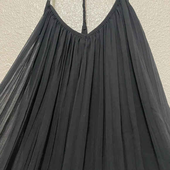Abercrombie & Fitch Pleated Sleeveless A-Line Mini Dress Straps Black Size XS - Picture 4 of 13